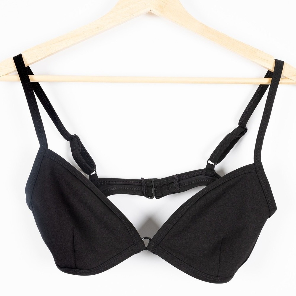 Good American Black Bikini Top Womens Small Swimwear Adjustable Straps GSW1081